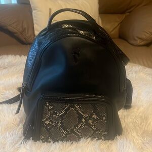 Black & snake skin backpack